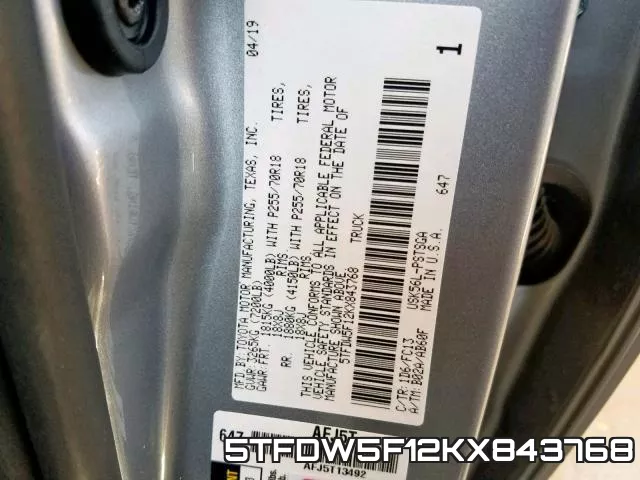 5TFDW5F12KX843768 фото 2