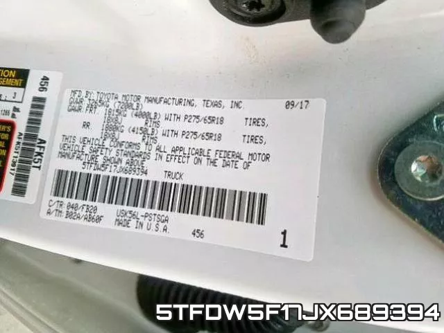 5TFDW5F17JX689394 фото 2