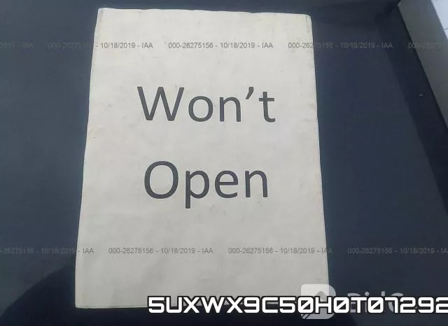 5UXWX9C50H0T07292 фото 2