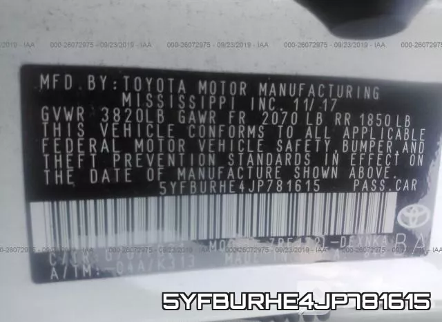 5YFBURHE4JP781615 фото 10