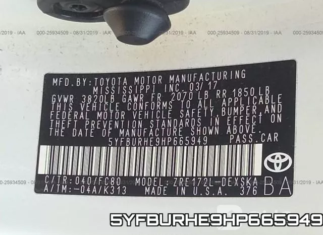 5YFBURHE9HP665949 фото 10