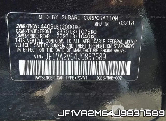 JF1VA2M64J9837589 фото 10