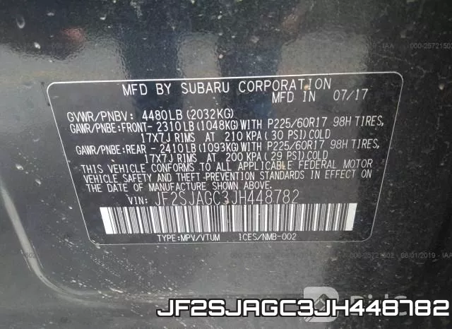 JF2SJAGC3JH448782 фото 10