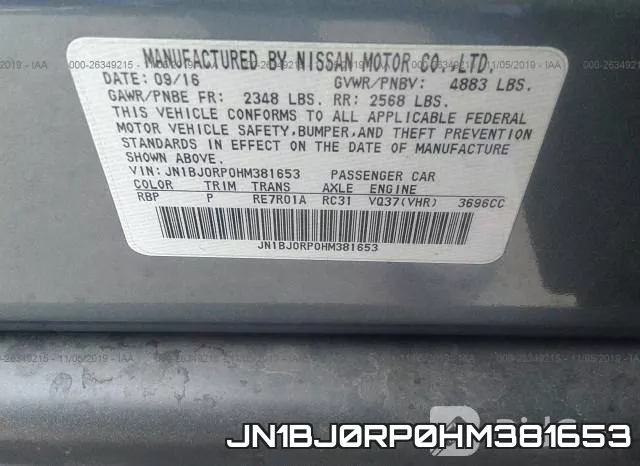 JN1BJ0RP0HM381653 фото 10