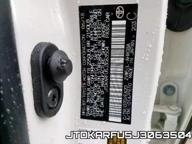 JTDKARFU5J3063504 фото 2