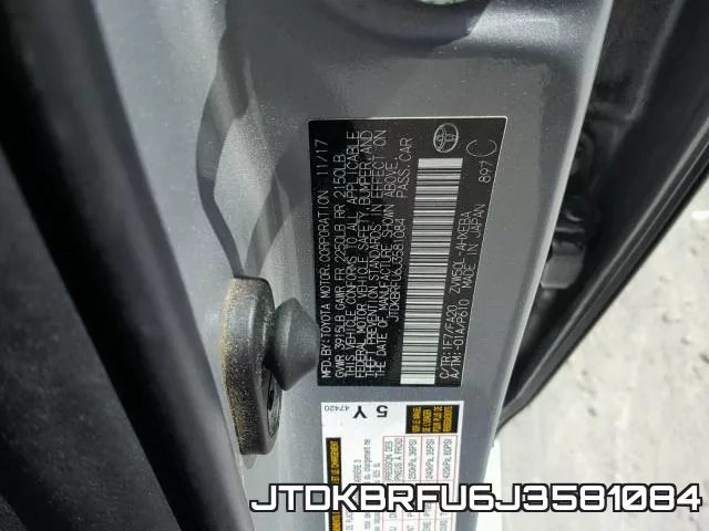 JTDKBRFU6J3581084 фото 2