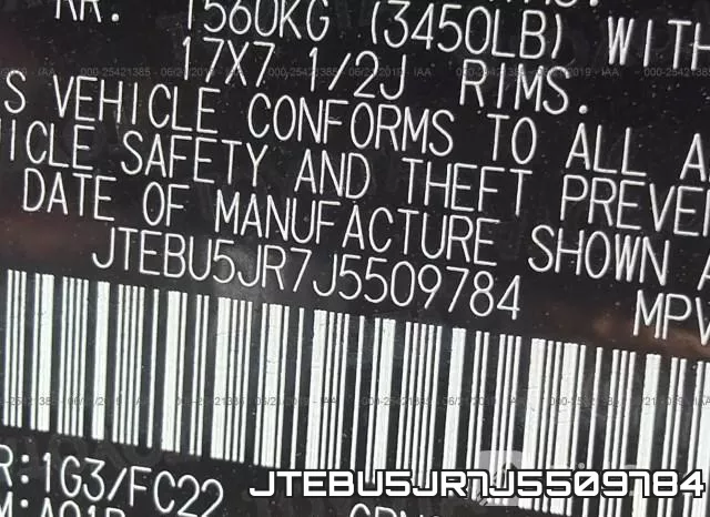 JTEBU5JR7J5509784 фото 10