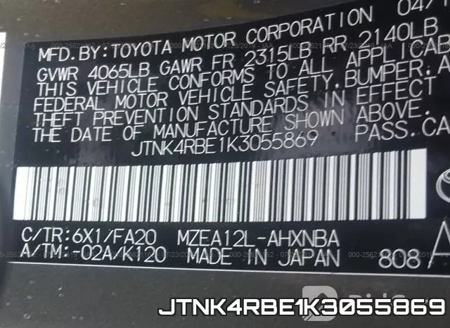 JTNK4RBE1K3055869 фото 10