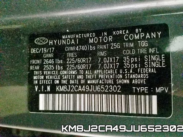 KM8J2CA49JU652302 фото 2