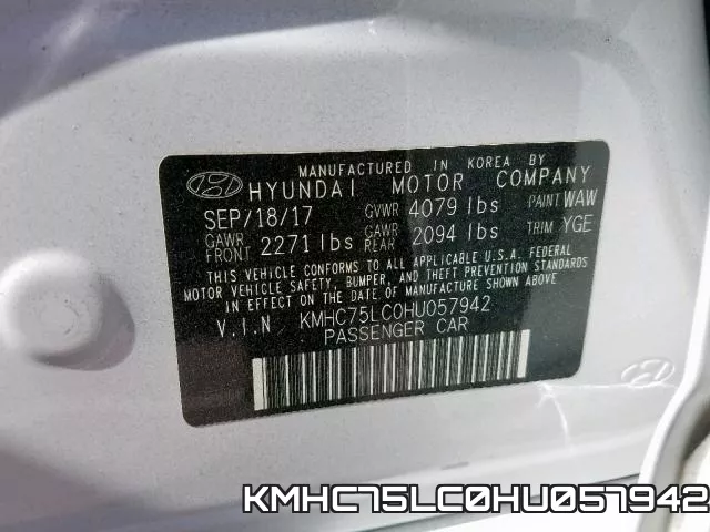 KMHC75LC0HU057942 фото 2