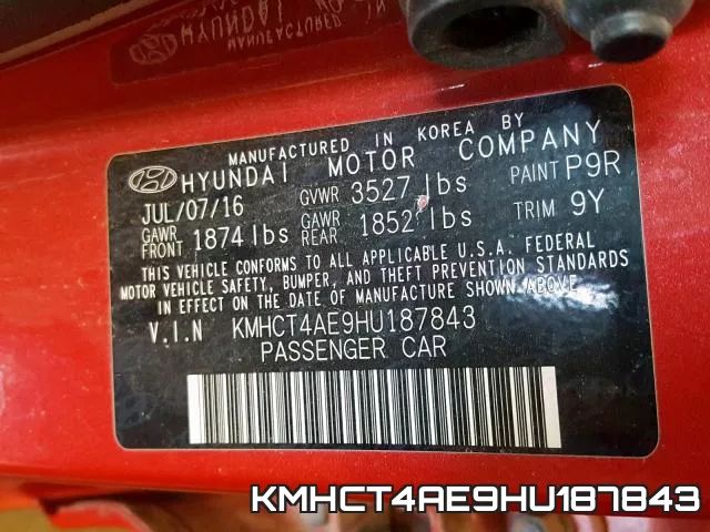 KMHCT4AE9HU187843 фото 2