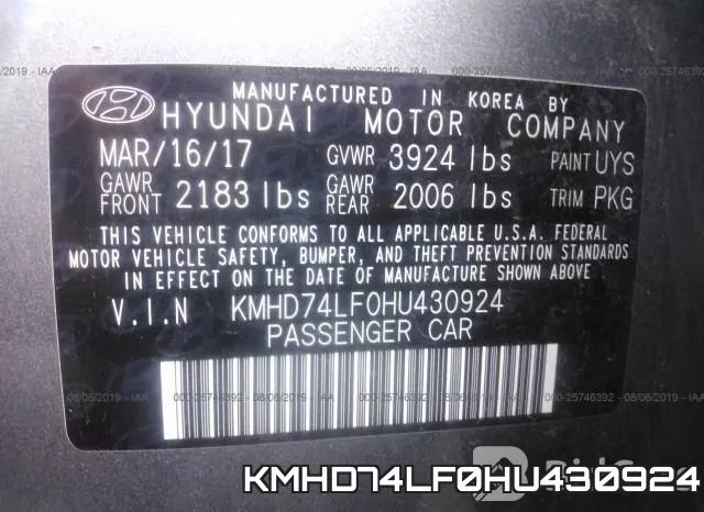 KMHD74LF0HU430924 фото 10