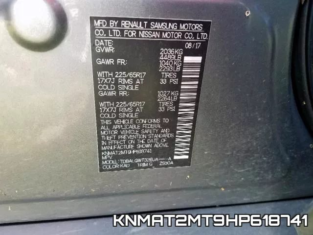 KNMAT2MT9HP618741 фото 2