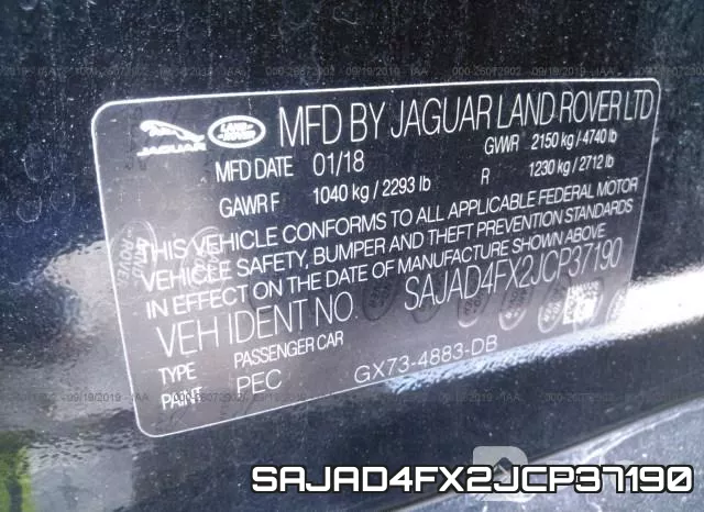 SAJAD4FX2JCP37190 фото 10