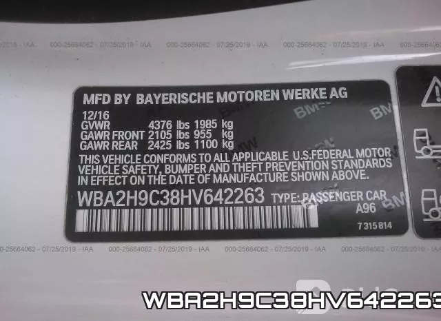 WBA2H9C38HV642263 фото 10