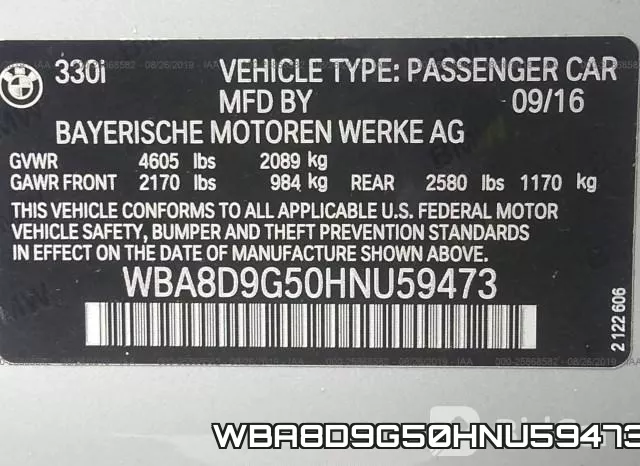 WBA8D9G50HNU59473 фото 10