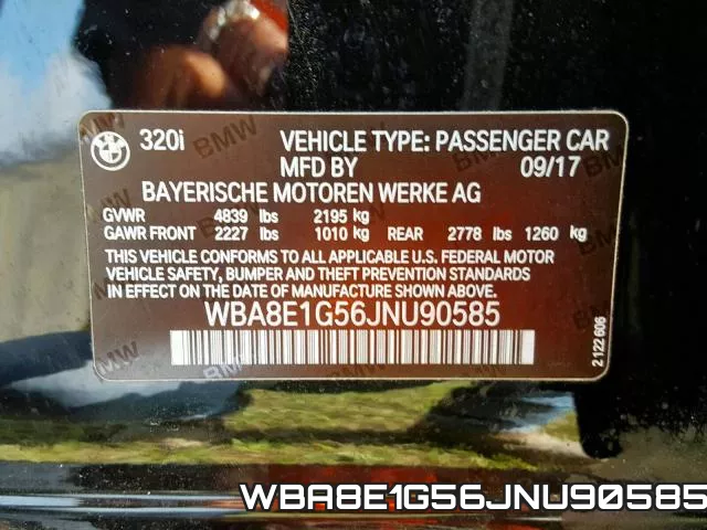 WBA8E1G56JNU90585 фото 2