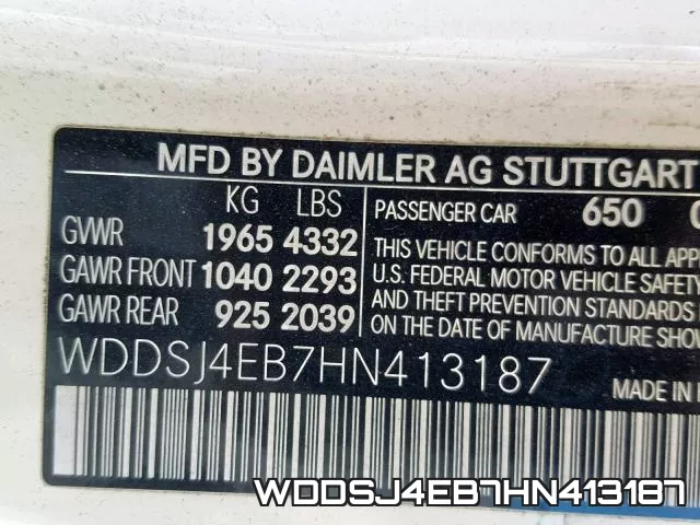 WDDSJ4EB7HN413187 фото 2