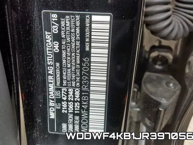 WDDWF4KB1JR397056 фото 2