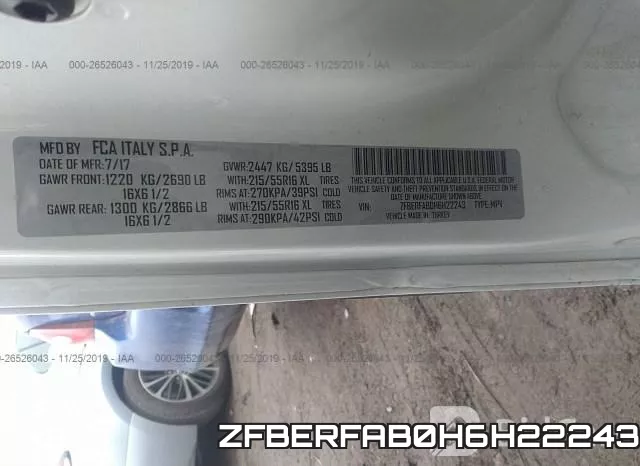ZFBERFAB0H6H22243 фото 10
