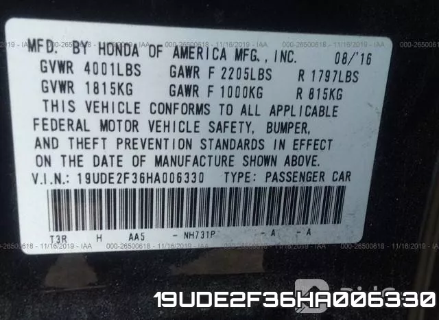 19UDE2F36HA006330 фото 10