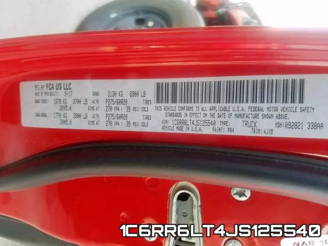 1C6RR6LT4JS125540 фото 2