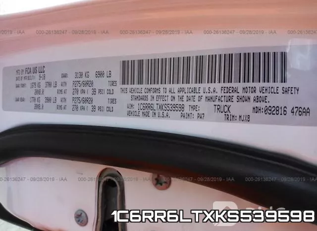 1C6RR6LTXKS539598 фото 9