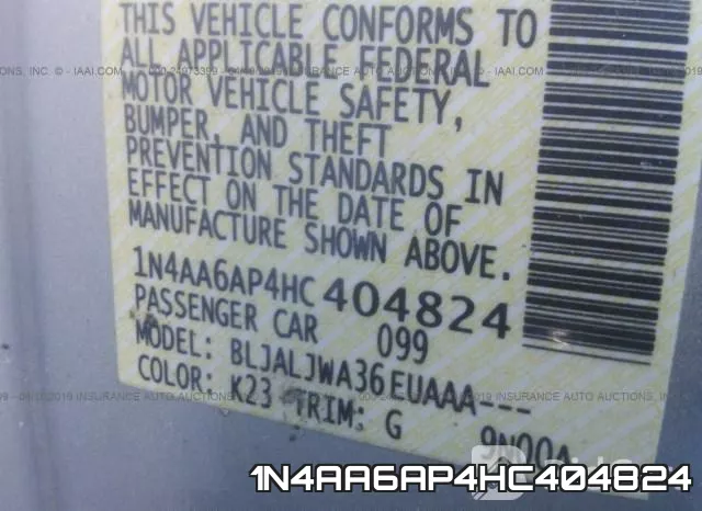 1N4AA6AP4HC404824 фото 10