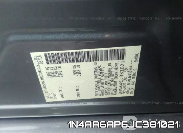 1N4AA6AP6JC381021 фото 10
