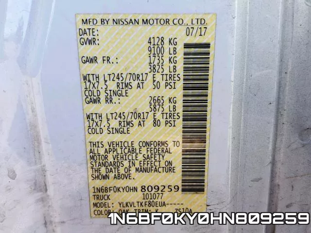 1N6BF0KY0HN809259 фото 2