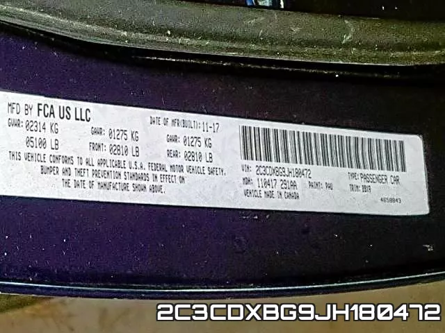 2C3CDXBG9JH180472 фото 2