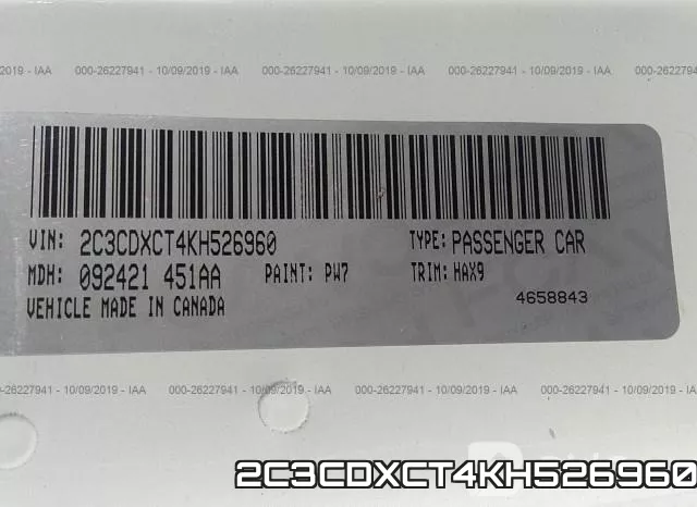 2C3CDXCT4KH526960 фото 10