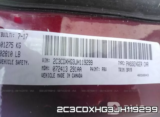 2C3CDXHG3JH119299 фото 9