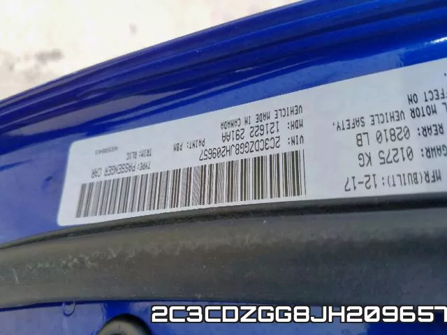 2C3CDZGG8JH209657 фото 2