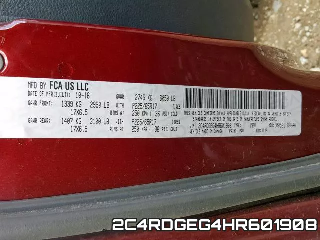 2C4RDGEG4HR601908 фото 2