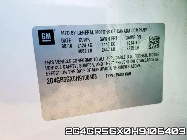 2G4GR5GX0H9106403 фото 2