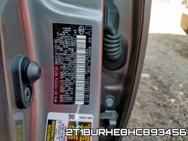 2T1BURHE8HC893456 фото 2