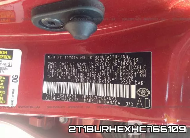 2T1BURHEXHC766109 фото 10