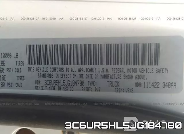 3C6UR5HL5JG184780 фото 10