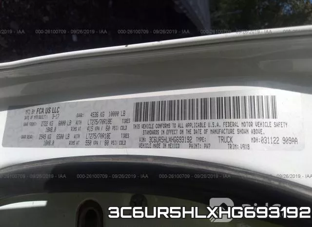 3C6UR5HLXHG693192 фото 10