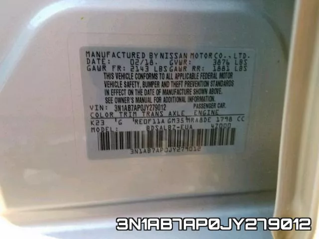 3N1AB7AP0JY279012 фото 2