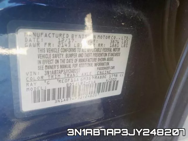 3N1AB7AP3JY248207 фото 2
