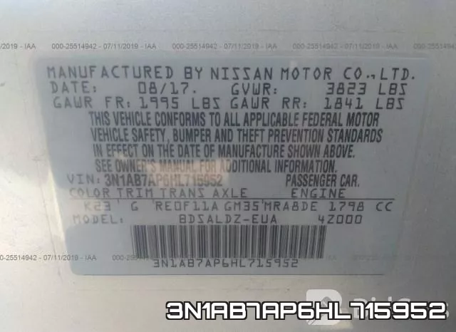 3N1AB7AP6HL715952 фото 9