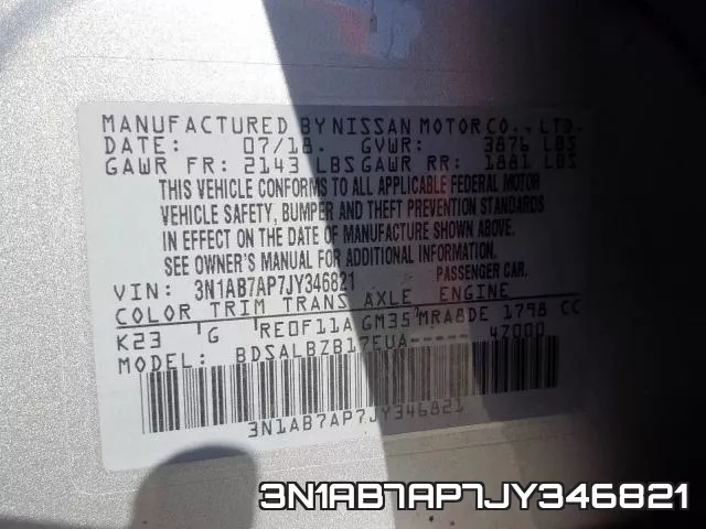 3N1AB7AP7JY346821 фото 2