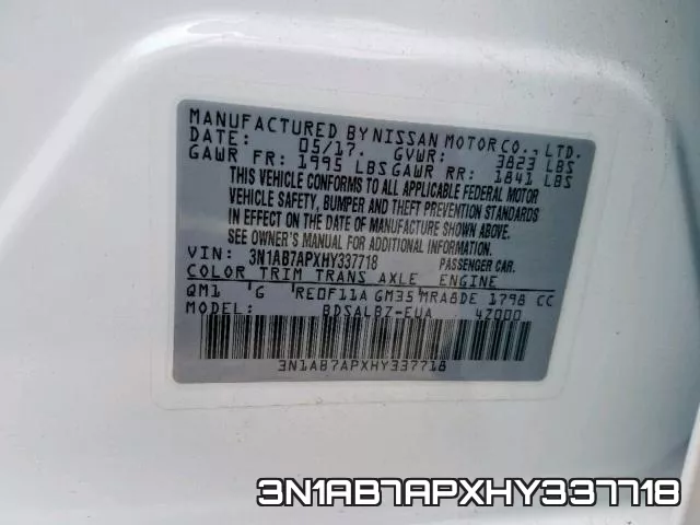 3N1AB7APXHY337718 фото 2