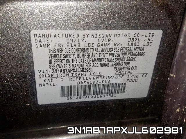 3N1AB7APXJL602981 фото 2