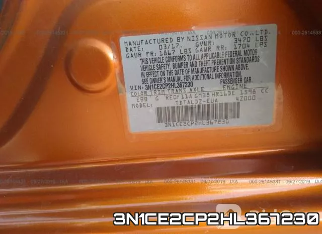 3N1CE2CP2HL367230 фото 10