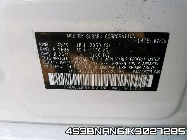 4S3BNAN61K3027285 фото 2