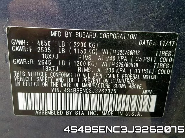 4S4BSENC3J3262075 фото 2
