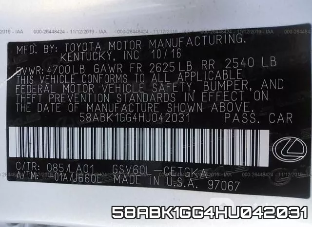 58ABK1GG4HU042031 фото 9